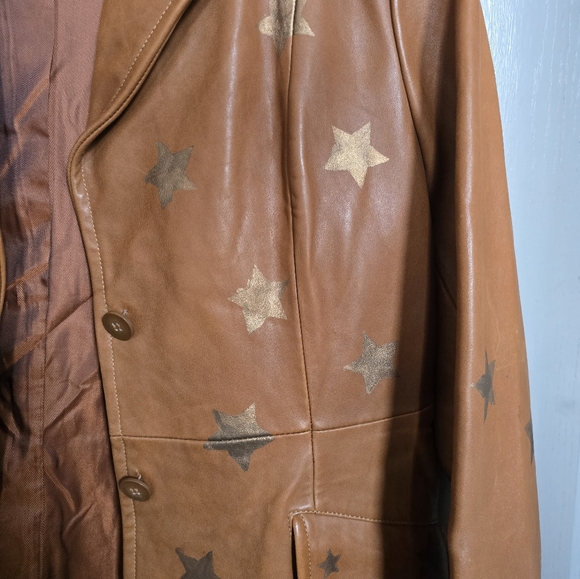 Vintage Wilsons Leather Tan Leather Star Jacket - Picture 3 of 6